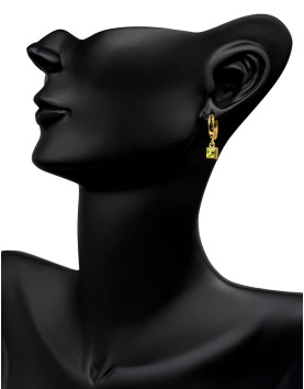 Isolde Peridot Taşlı Gümüş Küpe