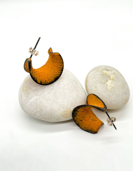 Raylin Turuncu Patina Küpe