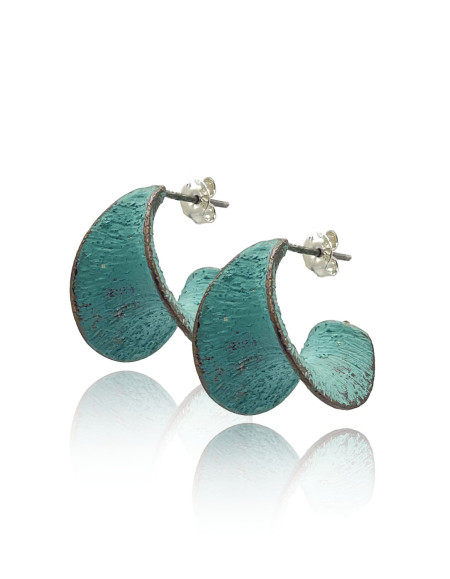 Zephira Yeşil Patina Bronz Küpe