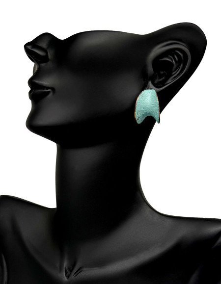 Zephira Yeşil Patina Bronz Küpe