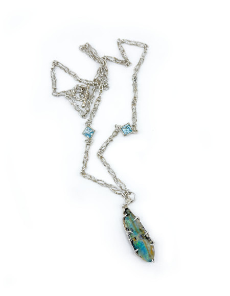 Arion Boulder Opal & Topaz Taşlı Kolye Arion Boulder Opal & Topaz Taşlı Kolye