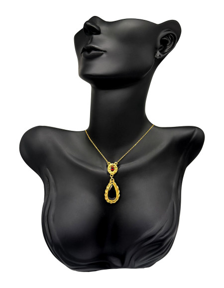 Odessa Yeşil Turmalin & Garnet Taşlı Kolye