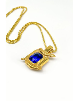 Serpent Mavi Obsidyen Kolye