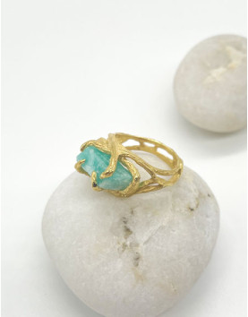 Mossira Amazonit Yüzük