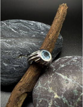 Clarion Akuamarin Gümüş Yüzük 