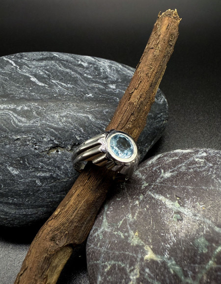 Clarion Akuamarin Gümüş Yüzük 