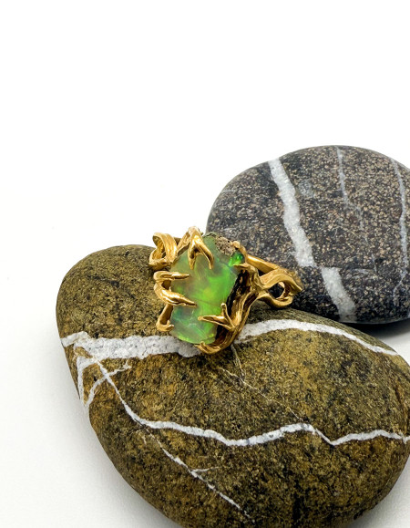 Evolet Ham Opal Taşlı Yüzük Evolet Ham Opal Taşlı Yüzük