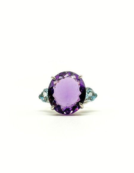 Violet Ametist & Akuamarin Yüzük Violet Ametist & Akuamarin Yüzük